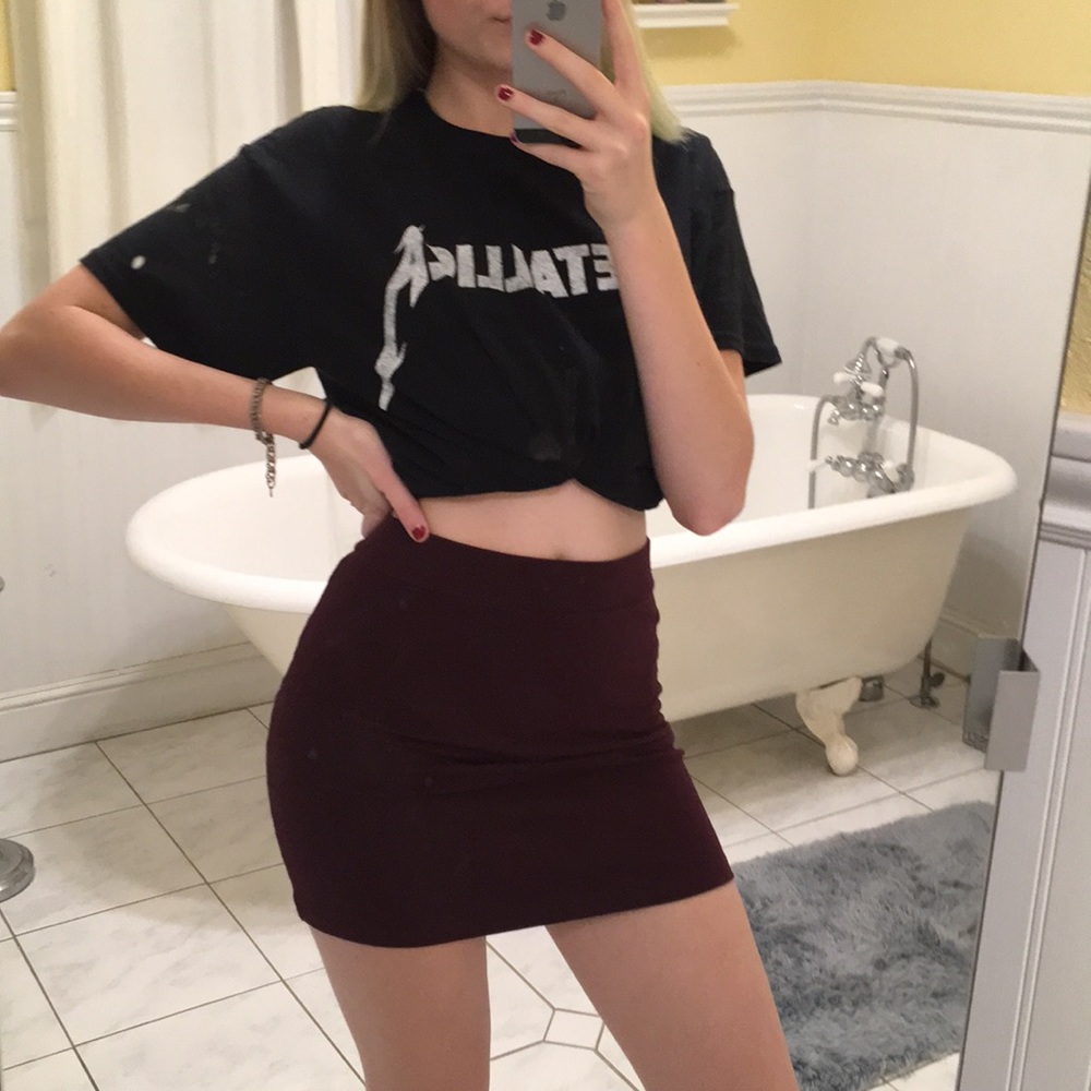 Maroon miniskirt